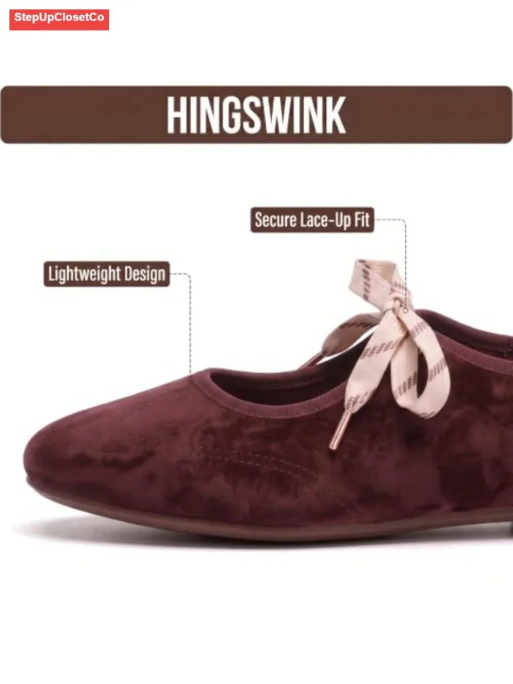 Women Velvet Bow Ballet Flats Mary Jane Shoes Memory Foam Foldable Slip-On